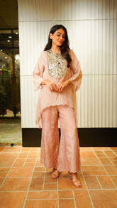 Premium Designer Festive mirror  work Co-ord Set